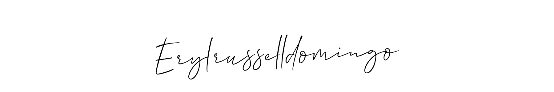 Also we have Erylrusselldomingo name is the best signature style. Create professional handwritten signature collection using Allison_Script autograph style. Erylrusselldomingo signature style 2 images and pictures png