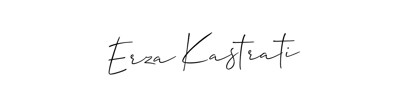 Allison_Script is a professional signature style that is perfect for those who want to add a touch of class to their signature. It is also a great choice for those who want to make their signature more unique. Get Erza Kastrati name to fancy signature for free. Erza Kastrati signature style 2 images and pictures png