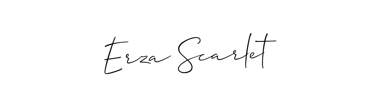 Design your own signature with our free online signature maker. With this signature software, you can create a handwritten (Allison_Script) signature for name Erza Scarlet. Erza Scarlet signature style 2 images and pictures png