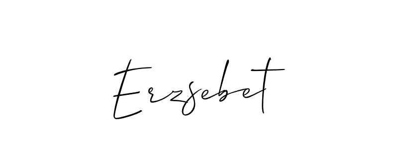 Use a signature maker to create a handwritten signature online. With this signature software, you can design (Allison_Script) your own signature for name Erzsebet. Erzsebet signature style 2 images and pictures png