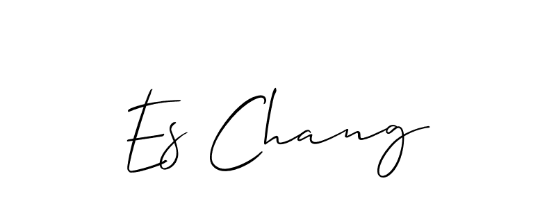 Best and Professional Signature Style for Es Chang. Allison_Script Best Signature Style Collection. Es Chang signature style 2 images and pictures png