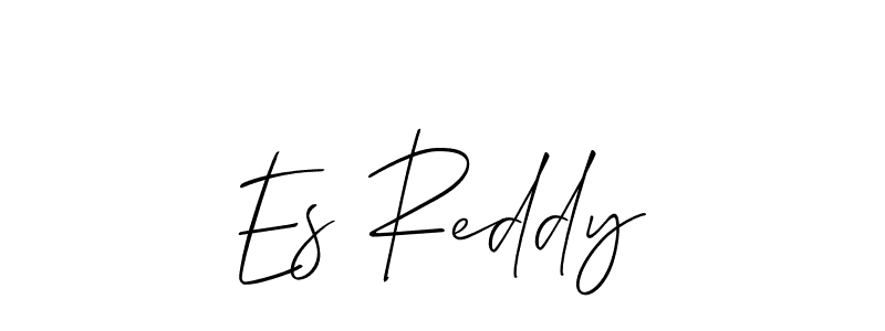 How to make Es Reddy name signature. Use Allison_Script style for creating short signs online. This is the latest handwritten sign. Es Reddy signature style 2 images and pictures png