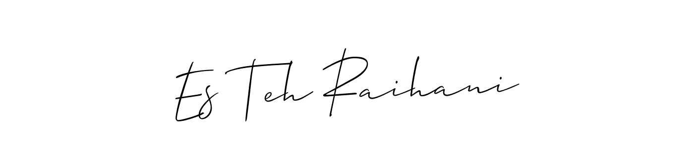Check out images of Autograph of Es Teh Raihani name. Actor Es Teh Raihani Signature Style. Allison_Script is a professional sign style online. Es Teh Raihani signature style 2 images and pictures png