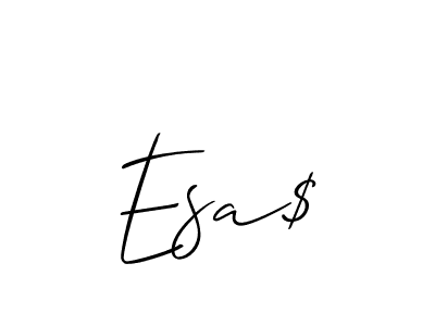 This is the best signature style for the Esa$ name. Also you like these signature font (Allison_Script). Mix name signature. Esa$ signature style 2 images and pictures png