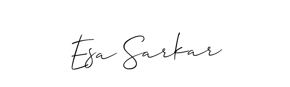 Similarly Allison_Script is the best handwritten signature design. Signature creator online .You can use it as an online autograph creator for name Esa Sarkar. Esa Sarkar signature style 2 images and pictures png