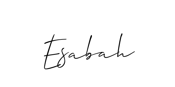 How to Draw Esabah signature style? Allison_Script is a latest design signature styles for name Esabah. Esabah signature style 2 images and pictures png