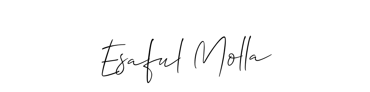 This is the best signature style for the Esaful Molla name. Also you like these signature font (Allison_Script). Mix name signature. Esaful Molla signature style 2 images and pictures png