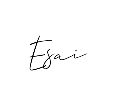 You should practise on your own different ways (Allison_Script) to write your name (Esai) in signature. don't let someone else do it for you. Esai signature style 2 images and pictures png