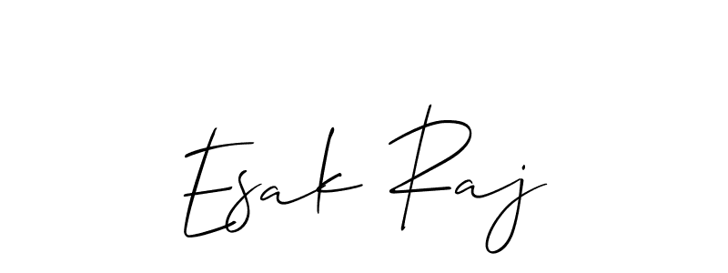 Design your own signature with our free online signature maker. With this signature software, you can create a handwritten (Allison_Script) signature for name Esak Raj. Esak Raj signature style 2 images and pictures png