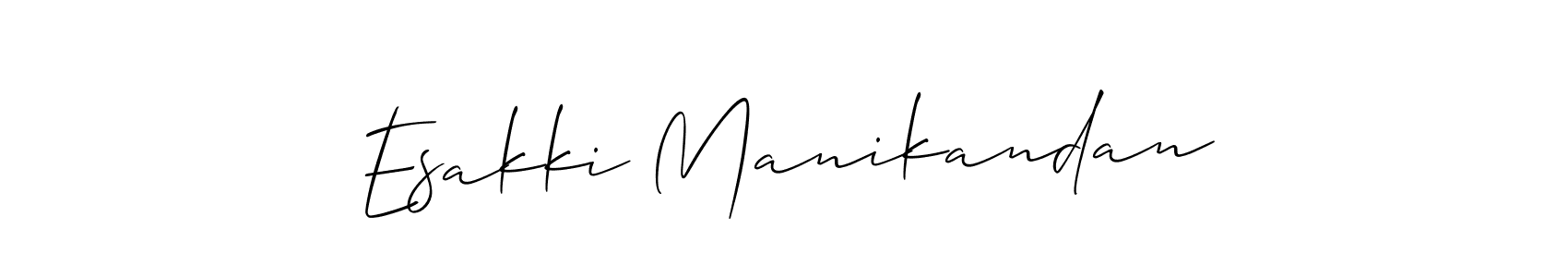 Also You can easily find your signature by using the search form. We will create Esakki Manikandan name handwritten signature images for you free of cost using Allison_Script sign style. Esakki Manikandan signature style 2 images and pictures png
