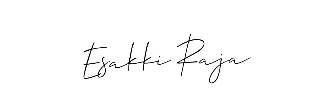 Make a beautiful signature design for name Esakki Raja. With this signature (Allison_Script) style, you can create a handwritten signature for free. Esakki Raja signature style 2 images and pictures png