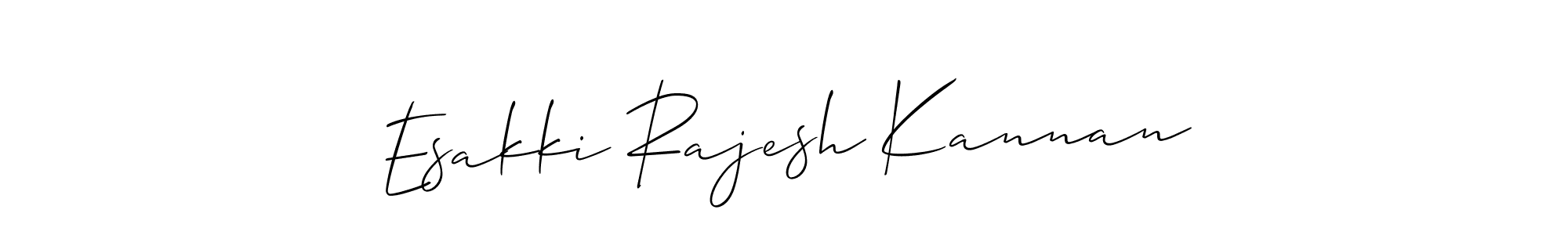 Also we have Esakki Rajesh Kannan name is the best signature style. Create professional handwritten signature collection using Allison_Script autograph style. Esakki Rajesh Kannan signature style 2 images and pictures png