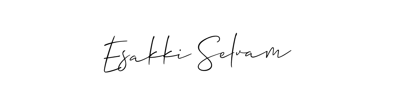 How to make Esakki Selvam name signature. Use Allison_Script style for creating short signs online. This is the latest handwritten sign. Esakki Selvam signature style 2 images and pictures png
