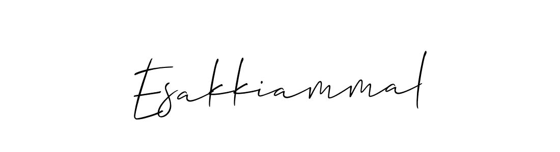 Make a beautiful signature design for name Esakkiammal. With this signature (Allison_Script) style, you can create a handwritten signature for free. Esakkiammal signature style 2 images and pictures png