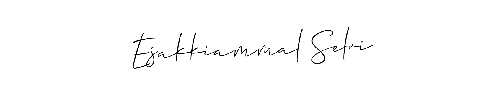 You can use this online signature creator to create a handwritten signature for the name Esakkiammal Selvi. This is the best online autograph maker. Esakkiammal Selvi signature style 2 images and pictures png