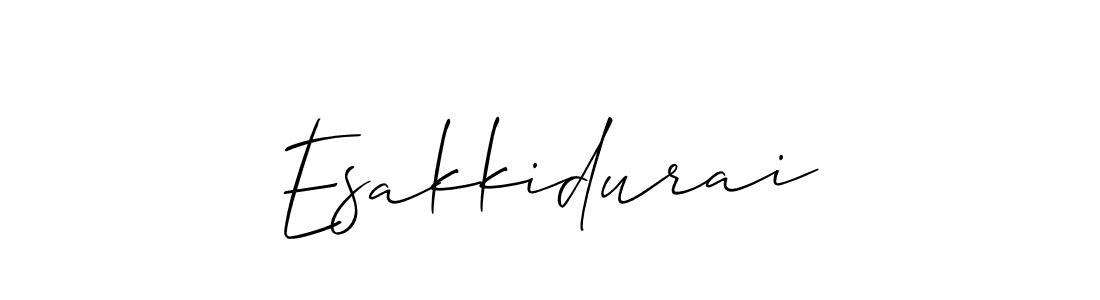 Design your own signature with our free online signature maker. With this signature software, you can create a handwritten (Allison_Script) signature for name Esakkidurai. Esakkidurai signature style 2 images and pictures png