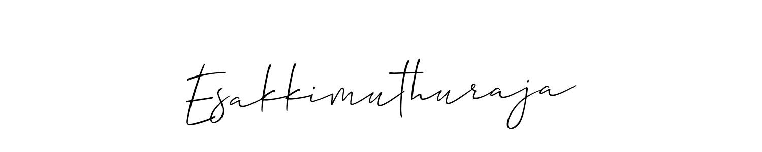 Also we have Esakkimuthuraja name is the best signature style. Create professional handwritten signature collection using Allison_Script autograph style. Esakkimuthuraja signature style 2 images and pictures png