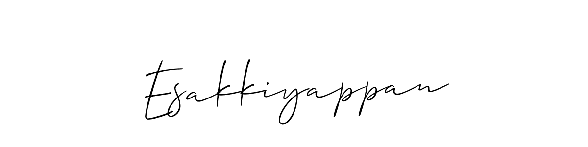 Make a beautiful signature design for name Esakkiyappan. With this signature (Allison_Script) style, you can create a handwritten signature for free. Esakkiyappan signature style 2 images and pictures png