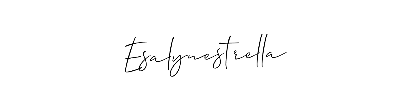 How to make Esalynestrella signature? Allison_Script is a professional autograph style. Create handwritten signature for Esalynestrella name. Esalynestrella signature style 2 images and pictures png