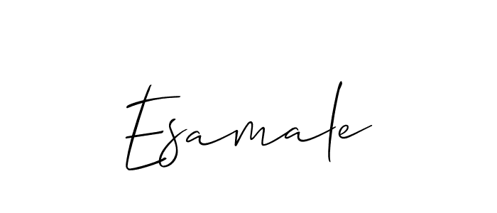 Make a beautiful signature design for name Esamale. With this signature (Allison_Script) style, you can create a handwritten signature for free. Esamale signature style 2 images and pictures png