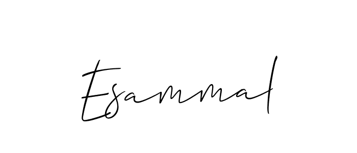 How to make Esammal signature? Allison_Script is a professional autograph style. Create handwritten signature for Esammal name. Esammal signature style 2 images and pictures png