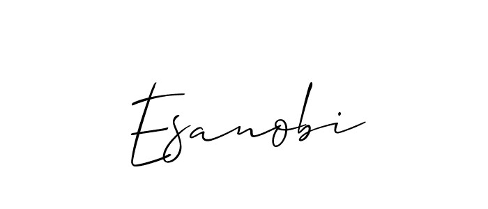 Make a beautiful signature design for name Esanobi. With this signature (Allison_Script) style, you can create a handwritten signature for free. Esanobi signature style 2 images and pictures png