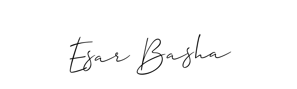 Use a signature maker to create a handwritten signature online. With this signature software, you can design (Allison_Script) your own signature for name Esar Basha. Esar Basha signature style 2 images and pictures png