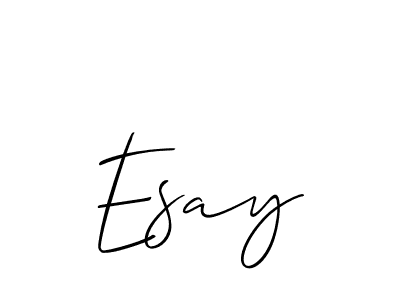 Similarly Allison_Script is the best handwritten signature design. Signature creator online .You can use it as an online autograph creator for name Esay. Esay signature style 2 images and pictures png