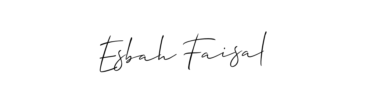 You should practise on your own different ways (Allison_Script) to write your name (Esbah Faisal) in signature. don't let someone else do it for you. Esbah Faisal signature style 2 images and pictures png