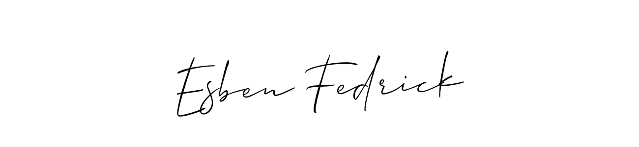 Similarly Allison_Script is the best handwritten signature design. Signature creator online .You can use it as an online autograph creator for name Esben Fedrick. Esben Fedrick signature style 2 images and pictures png