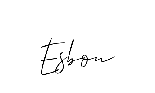Similarly Allison_Script is the best handwritten signature design. Signature creator online .You can use it as an online autograph creator for name Esbon. Esbon signature style 2 images and pictures png
