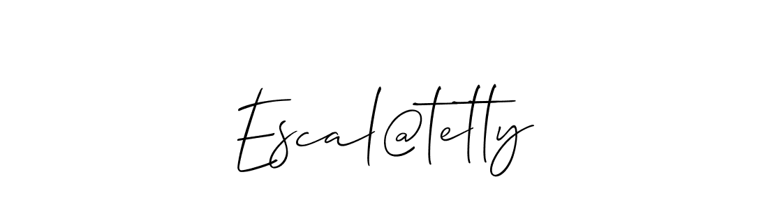 Escal@tetty stylish signature style. Best Handwritten Sign (Allison_Script) for my name. Handwritten Signature Collection Ideas for my name Escal@tetty. Escal@tetty signature style 2 images and pictures png