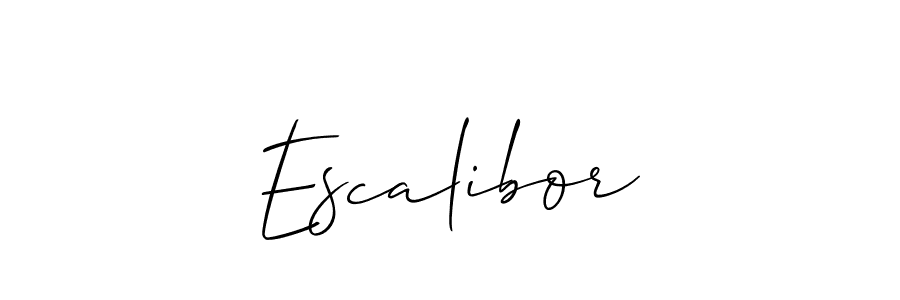 Allison_Script is a professional signature style that is perfect for those who want to add a touch of class to their signature. It is also a great choice for those who want to make their signature more unique. Get Escalibor name to fancy signature for free. Escalibor signature style 2 images and pictures png