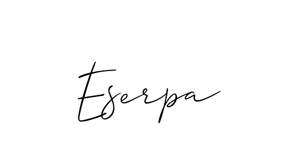 if you are searching for the best signature style for your name Eserpa. so please give up your signature search. here we have designed multiple signature styles  using Allison_Script. Eserpa signature style 2 images and pictures png