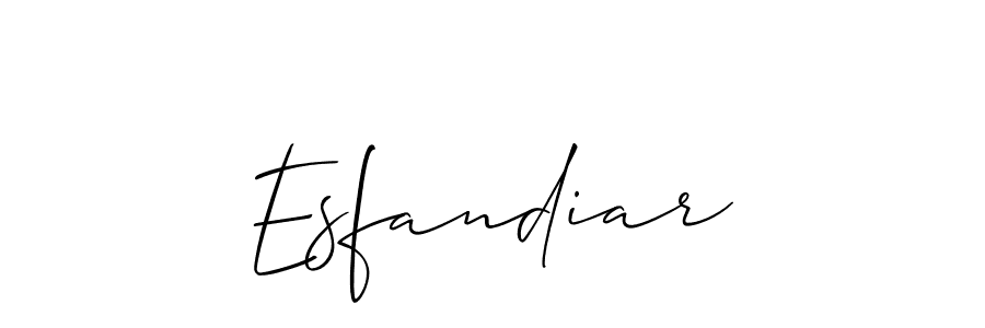 Esfandiar stylish signature style. Best Handwritten Sign (Allison_Script) for my name. Handwritten Signature Collection Ideas for my name Esfandiar. Esfandiar signature style 2 images and pictures png