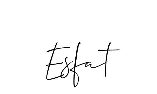 Also we have Esfat name is the best signature style. Create professional handwritten signature collection using Allison_Script autograph style. Esfat signature style 2 images and pictures png