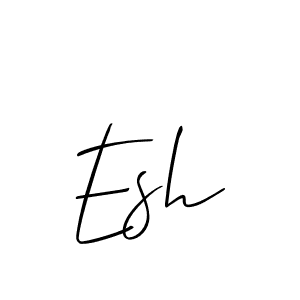 How to make Esh signature? Allison_Script is a professional autograph style. Create handwritten signature for Esh name. Esh signature style 2 images and pictures png