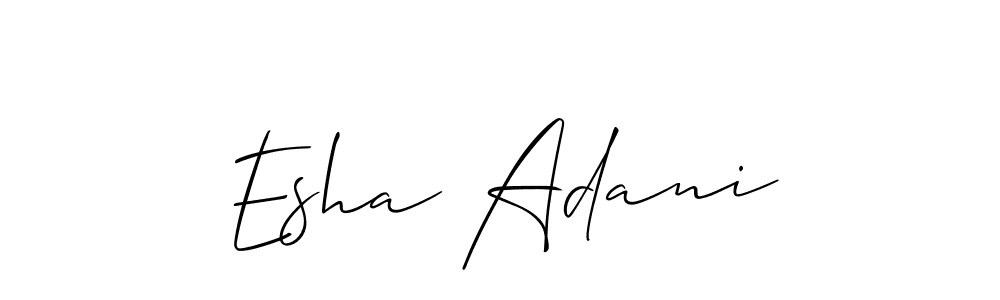 Best and Professional Signature Style for Esha Adani. Allison_Script Best Signature Style Collection. Esha Adani signature style 2 images and pictures png