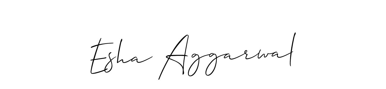 Similarly Allison_Script is the best handwritten signature design. Signature creator online .You can use it as an online autograph creator for name Esha Aggarwal. Esha Aggarwal signature style 2 images and pictures png