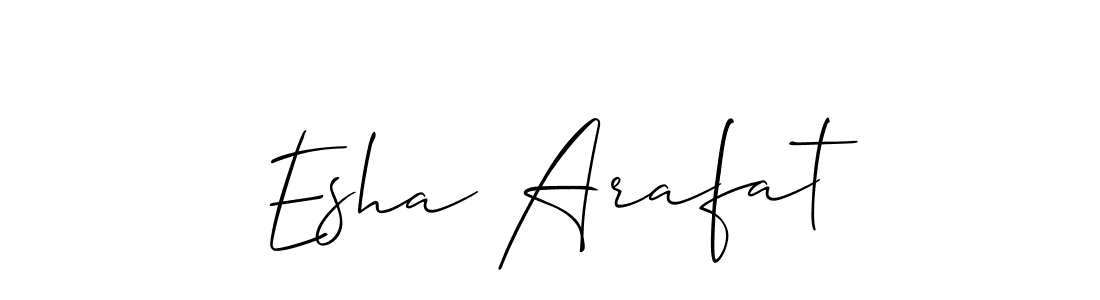 It looks lik you need a new signature style for name Esha Arafat. Design unique handwritten (Allison_Script) signature with our free signature maker in just a few clicks. Esha Arafat signature style 2 images and pictures png