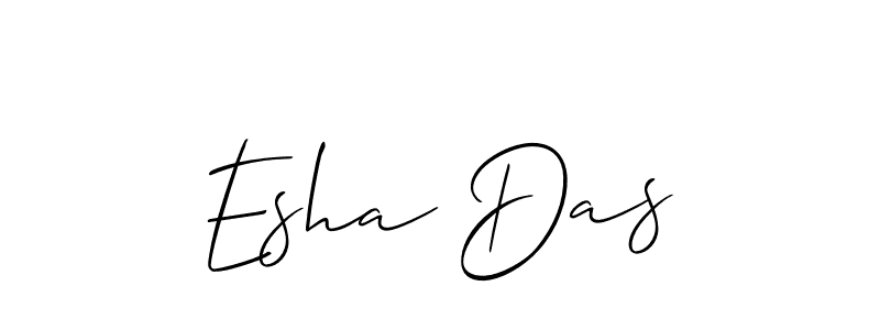 Similarly Allison_Script is the best handwritten signature design. Signature creator online .You can use it as an online autograph creator for name Esha Das. Esha Das signature style 2 images and pictures png