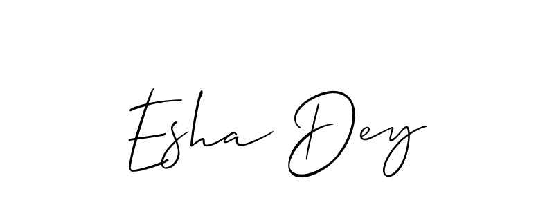 Create a beautiful signature design for name Esha Dey. With this signature (Allison_Script) fonts, you can make a handwritten signature for free. Esha Dey signature style 2 images and pictures png