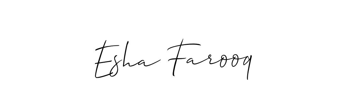 It looks lik you need a new signature style for name Esha Farooq. Design unique handwritten (Allison_Script) signature with our free signature maker in just a few clicks. Esha Farooq signature style 2 images and pictures png
