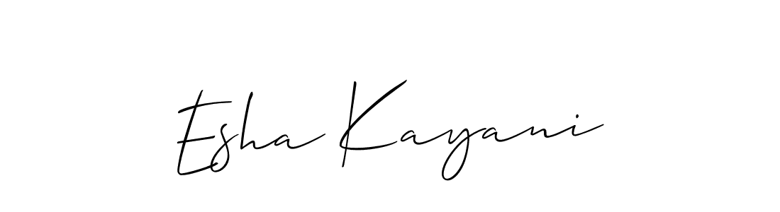 Similarly Allison_Script is the best handwritten signature design. Signature creator online .You can use it as an online autograph creator for name Esha Kayani. Esha Kayani signature style 2 images and pictures png