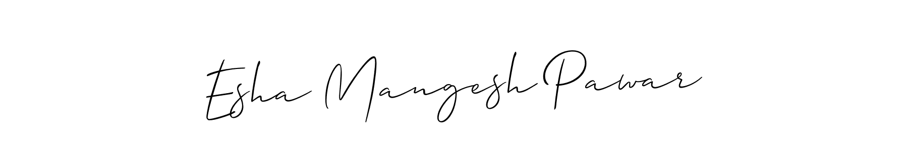 Esha Mangesh Pawar stylish signature style. Best Handwritten Sign (Allison_Script) for my name. Handwritten Signature Collection Ideas for my name Esha Mangesh Pawar. Esha Mangesh Pawar signature style 2 images and pictures png