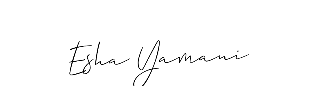 How to make Esha Yamani signature? Allison_Script is a professional autograph style. Create handwritten signature for Esha Yamani name. Esha Yamani signature style 2 images and pictures png