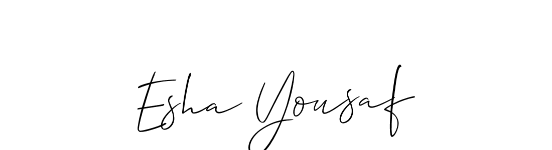 How to make Esha Yousaf signature? Allison_Script is a professional autograph style. Create handwritten signature for Esha Yousaf name. Esha Yousaf signature style 2 images and pictures png