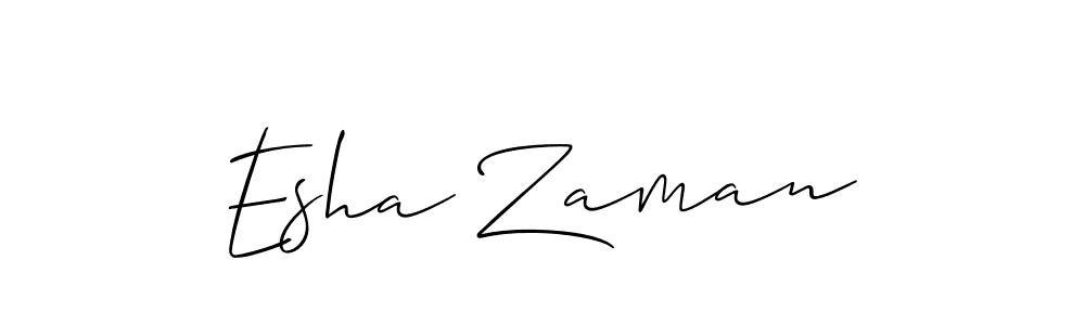 The best way (Allison_Script) to make a short signature is to pick only two or three words in your name. The name Esha Zaman include a total of six letters. For converting this name. Esha Zaman signature style 2 images and pictures png