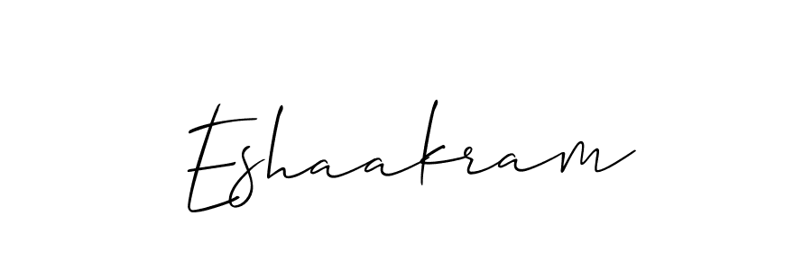 Design your own signature with our free online signature maker. With this signature software, you can create a handwritten (Allison_Script) signature for name Eshaakram. Eshaakram signature style 2 images and pictures png