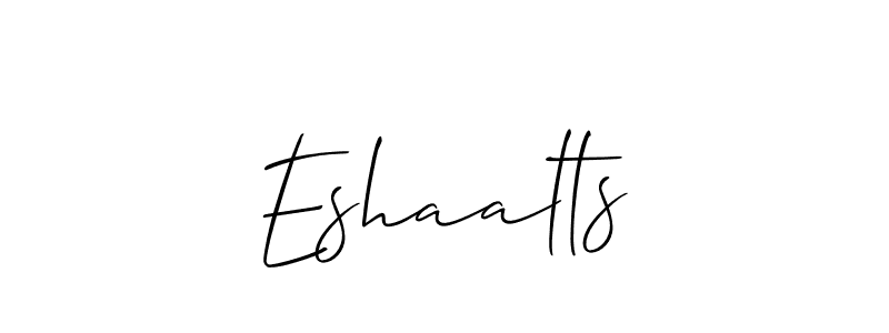 It looks lik you need a new signature style for name Eshaalts. Design unique handwritten (Allison_Script) signature with our free signature maker in just a few clicks. Eshaalts signature style 2 images and pictures png